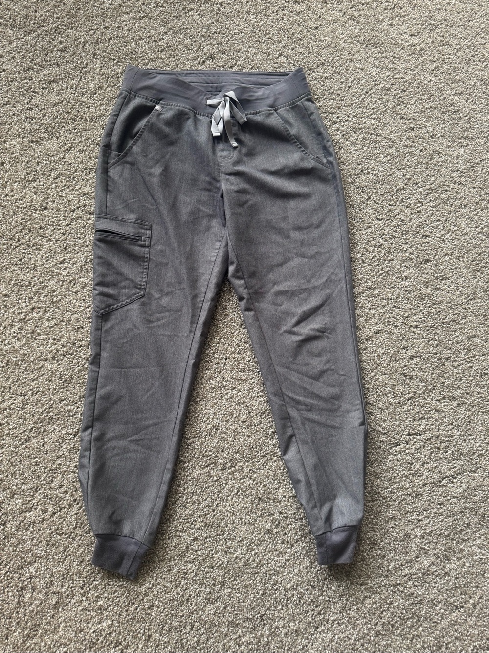 Gray Figs jogger Pants with Drawstring Waist